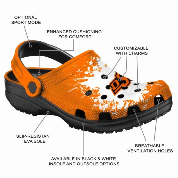 personalized oklahoma state cowboys splatter background crocs new arrival