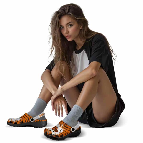personalized oklahoma state cowboys zigzag paint burst crocs premium grade