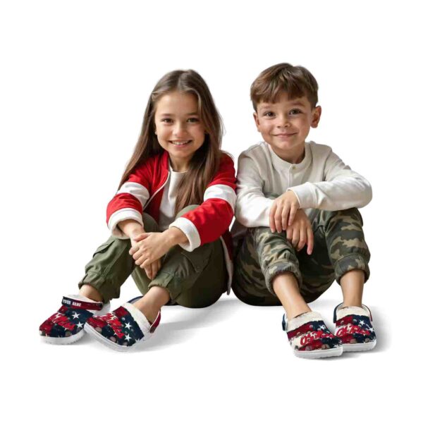 personalized ole miss rebels patriotic stripes clog fashion forward