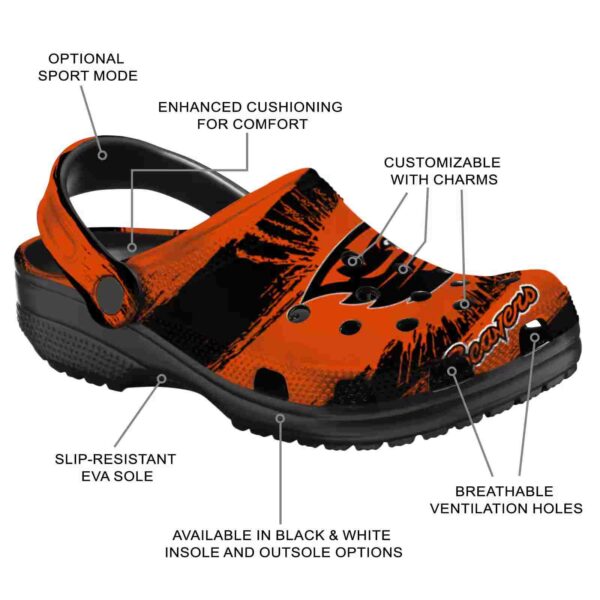 personalized oregon state beavers paint splatter graphics clog new arrival