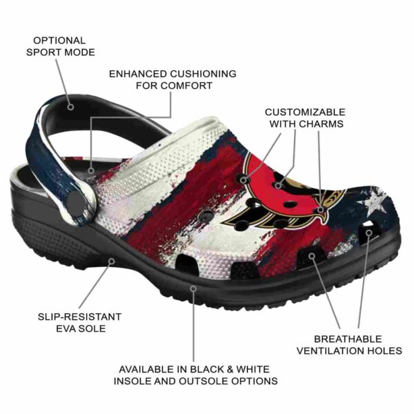 personalized ottawa senators patriotic stripes clog new arrival