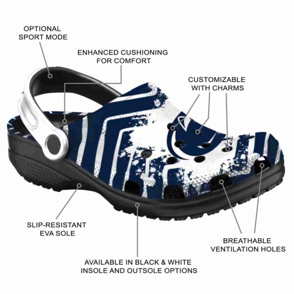 personalized penn state nittany lions zigzag paint burst crocs new arrival