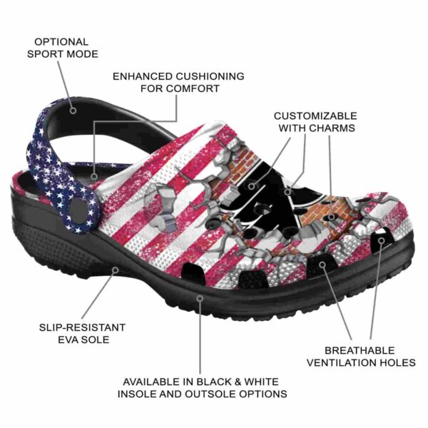 personalized philadelphia flyers freedom splinter clog new arrival