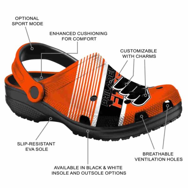 personalized philadelphia flyers vibrant dual tone clog new arrival