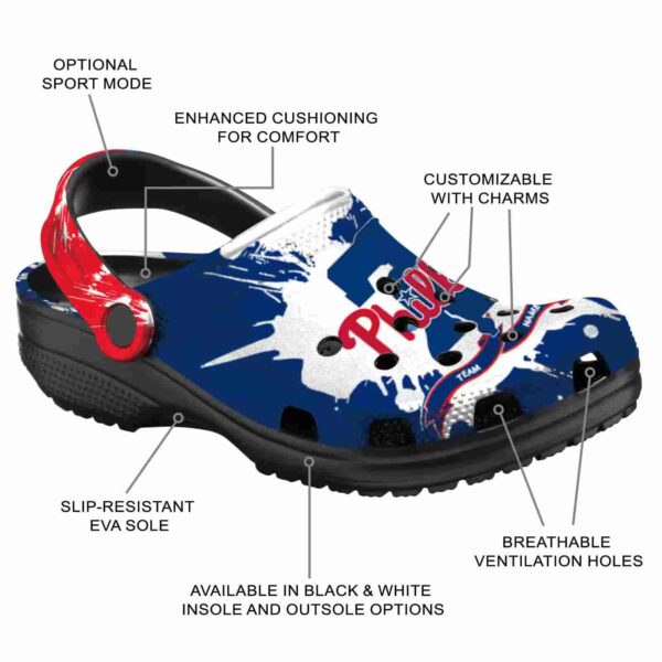 personalized philadelphia phillies splatter pattern crocs new arrival