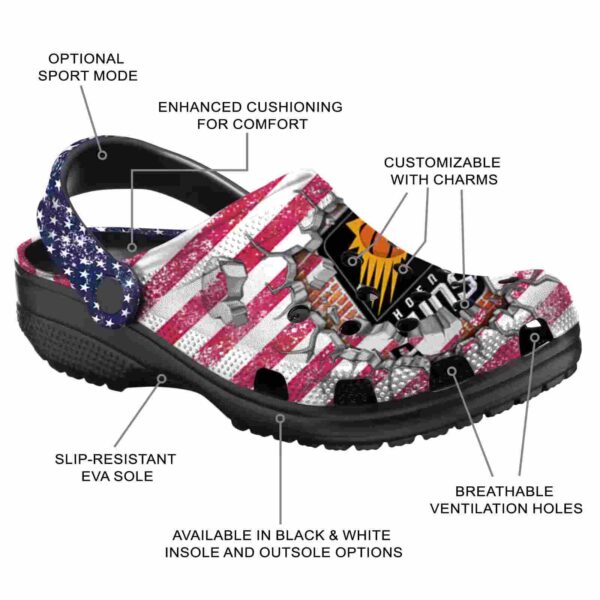 personalized phoenix suns freedom splinter clog new arrival