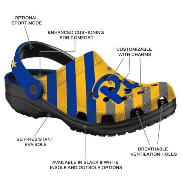 personalized pittsburgh panthers star spangled graphic clog new arrival