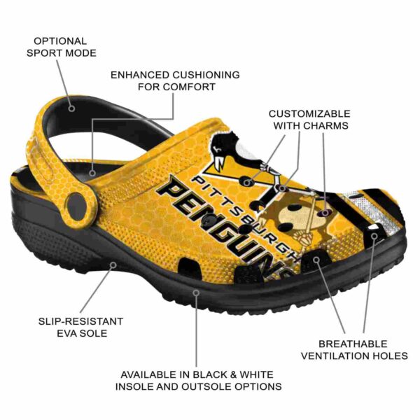 personalized pittsburgh penguins contrasting stripes clog new arrival