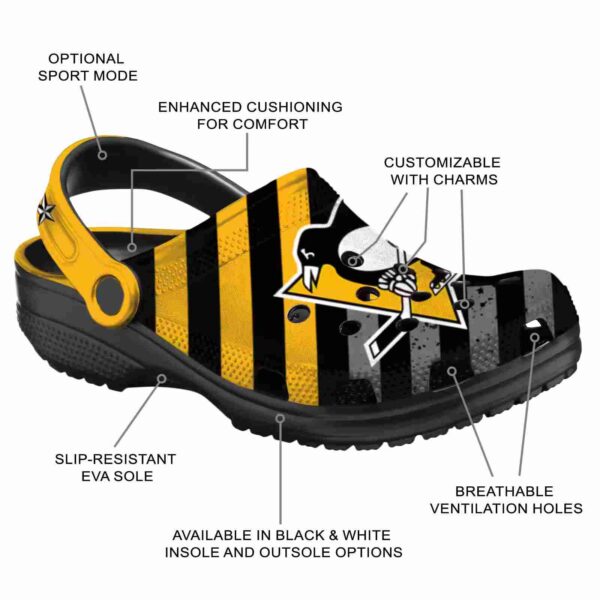 personalized pittsburgh penguins star spangled graphic clog new arrival