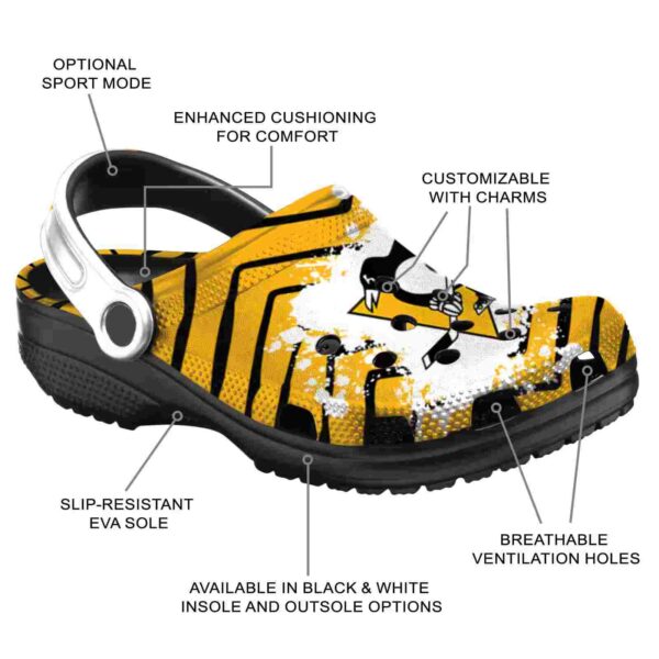 personalized pittsburgh penguins zigzag paint burst clog new arrival