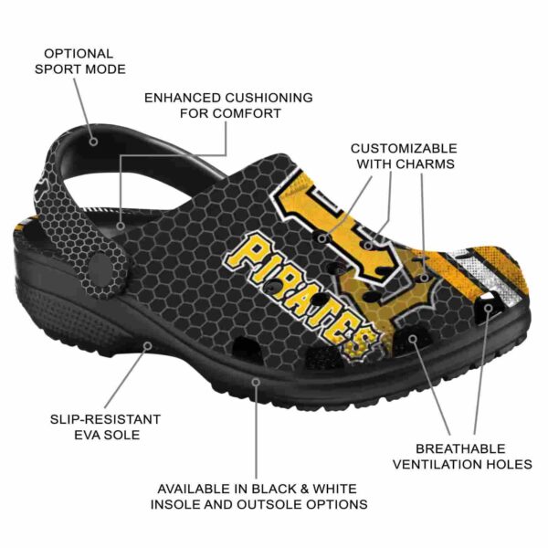 personalized pittsburgh pirates contrasting stripes crocs new arrival