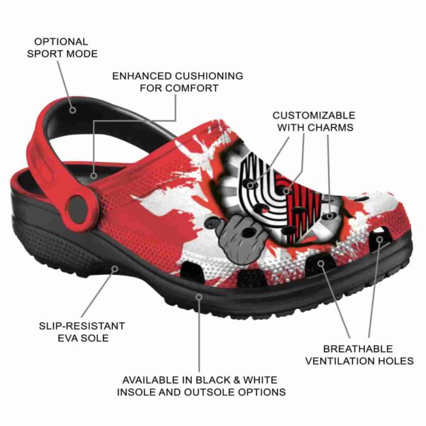 personalized portland trail blazers gripping hand clog new arrival