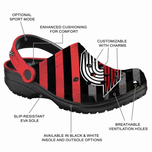 personalized portland trail blazers star spangled graphic clog new arrival