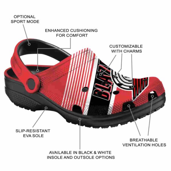 personalized portland trail blazers vibrant dual tone clog new arrival