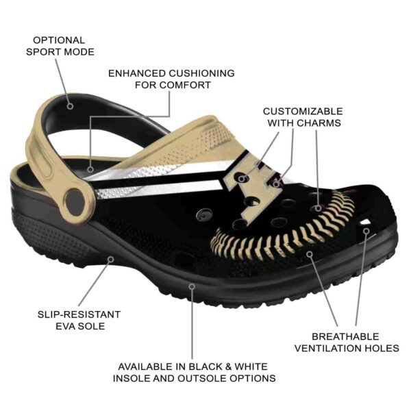 personalized purdue boilermakers baseball motif clog new arrival
