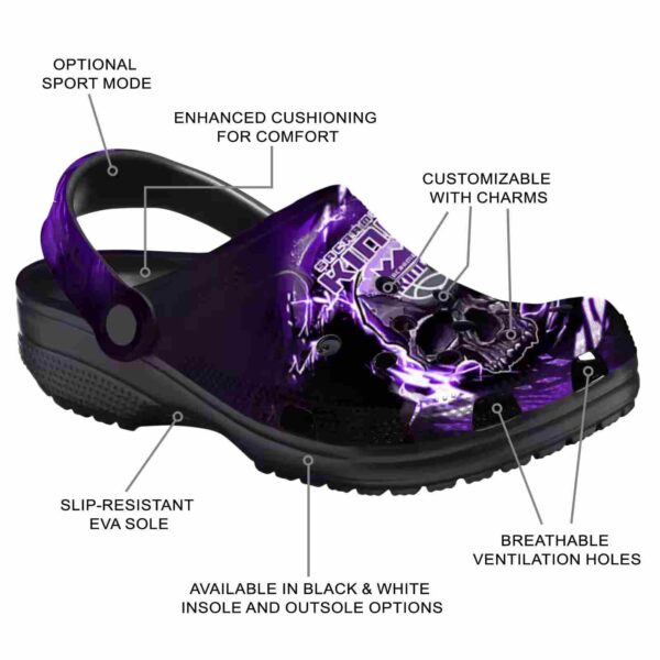 personalized sacramento kings gothic skull clog new arrival