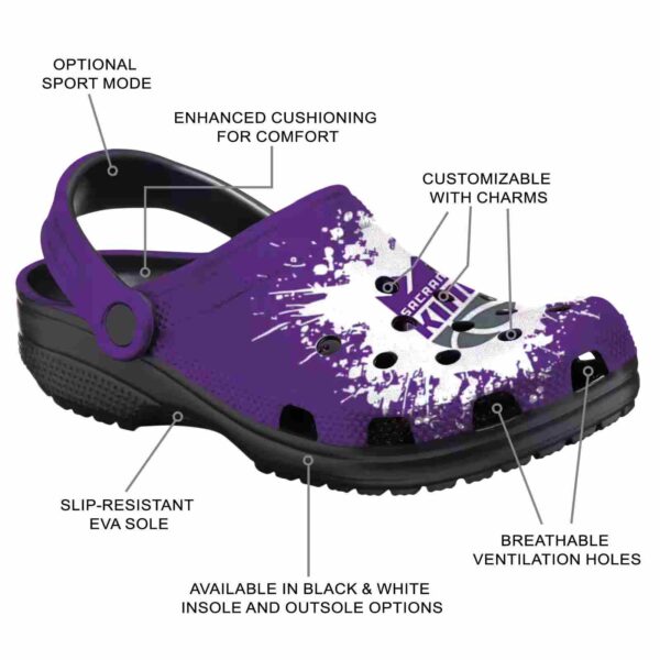 personalized sacramento kings splatter background clog new arrival