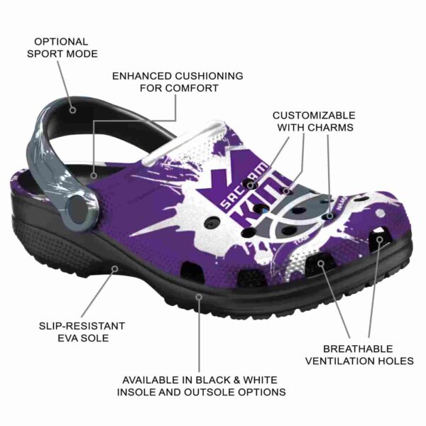 personalized sacramento kings splatter pattern clog new arrival