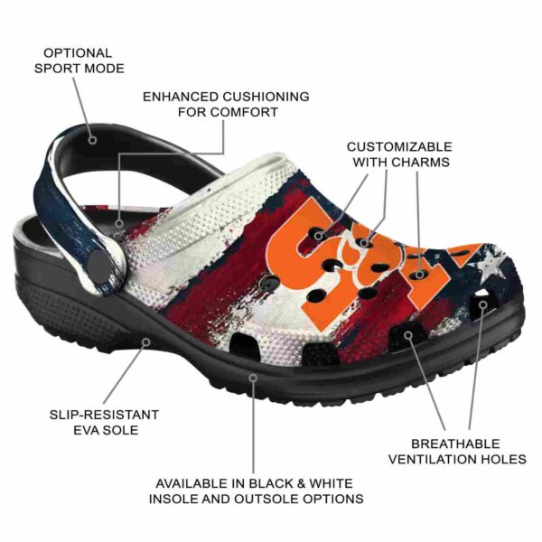 personalized sam houston bearkats patriotic stripes clog new arrival