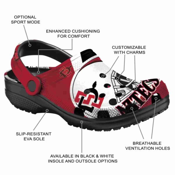 personalized san diego state aztecs football helmet clog new arrival