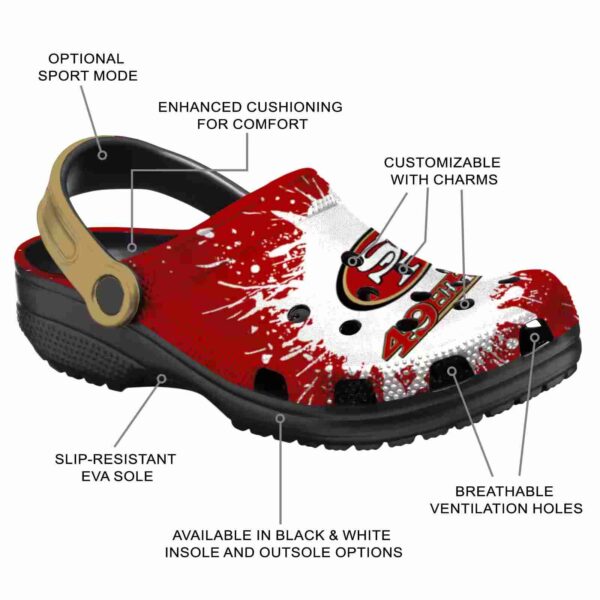 personalized san francisco 49ers splash art crocs new arrival
