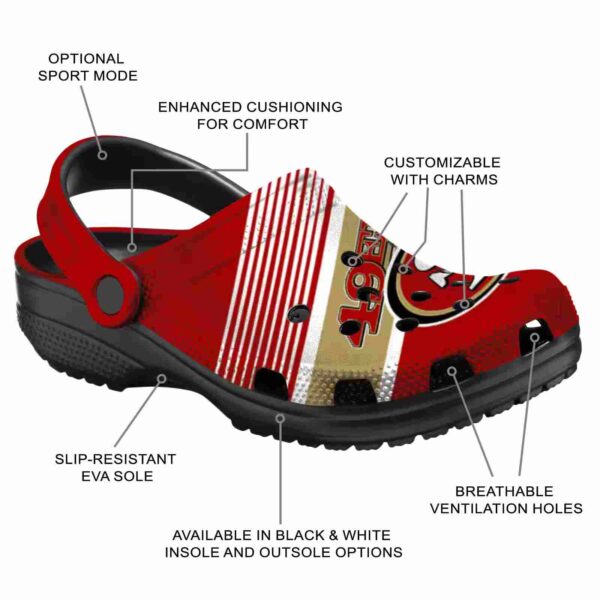 personalized san francisco 49ers vibrant dual tone crocs new arrival