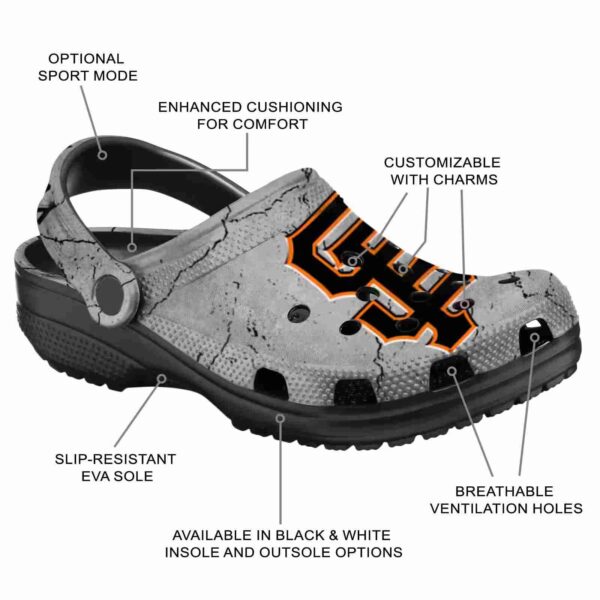 personalized san francisco giants cracked texture crocs new arrival