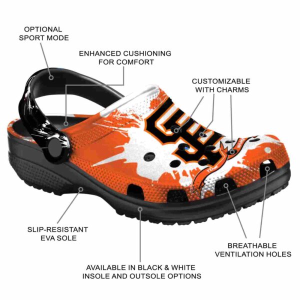 personalized san francisco giants splatter pattern crocs new arrival