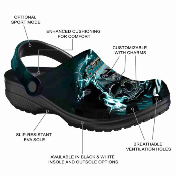personalized san jose sharks gothic skull clog new arrival