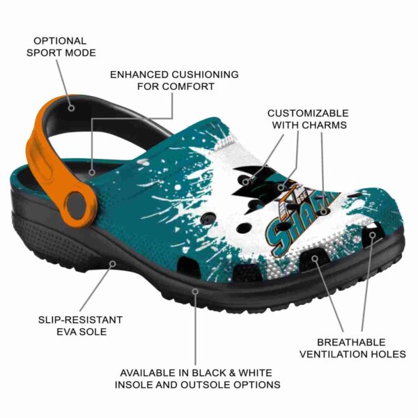 personalized san jose sharks splash art clog new arrival