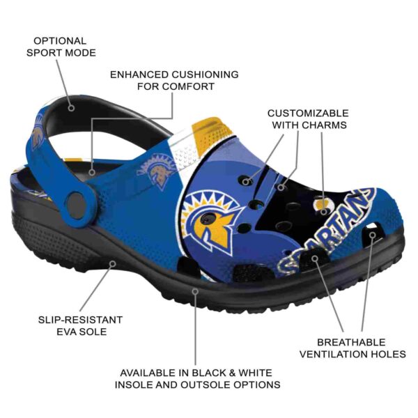 personalized san jose state spartans baseball helmet clog new arrival