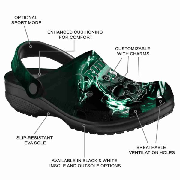 personalized saskatchewan roughriders gothic skull clog new arrival