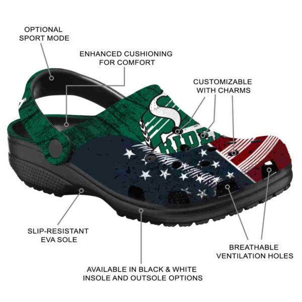 personalized saskatchewan roughriders star spangled side pattern clog new arrival