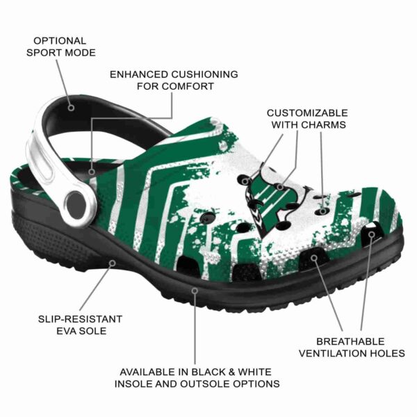 personalized saskatchewan roughriders zigzag paint burst clog new arrival