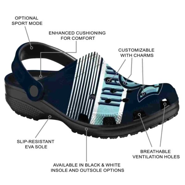 personalized seattle kraken vibrant dual tone clog new arrival