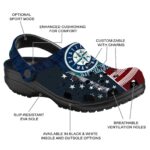 Personalized Seattle Mariners Star Spangled Side Pattern Crocs Best selling