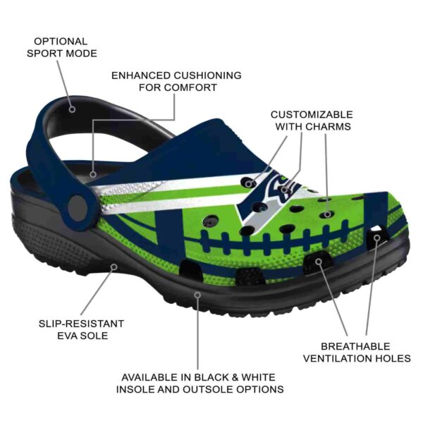 personalized seattle seahawks football motif crocs new arrival