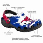 personalized smu mustangs splatter pattern clog best selling