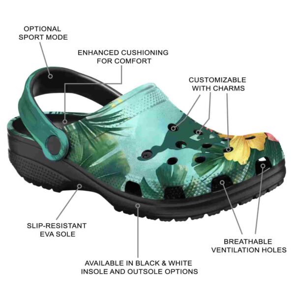 personalized smu mustangs tropical vibes clog new arrival