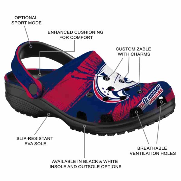 personalized south alabama jaguars paint splatter graphics clog new arrival