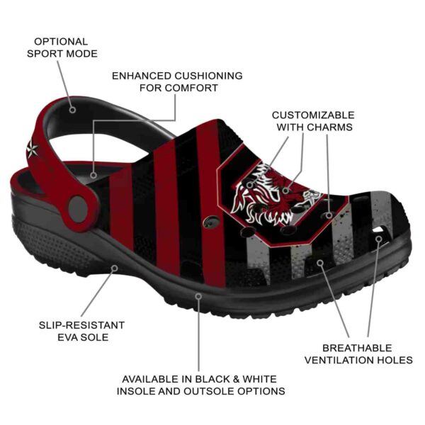 personalized south carolina gamecocks star spangled graphic crocs new arrival