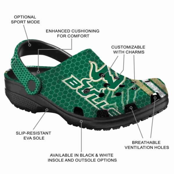 personalized south florida bulls contrasting stripes clog new arrival