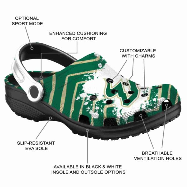 personalized south florida bulls zigzag paint burst clog new arrival