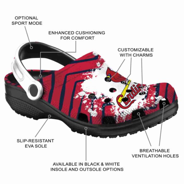 personalized st louis cardinals zigzag paint burst crocs new arrival