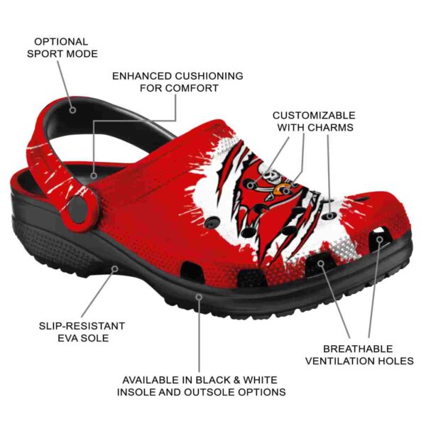 personalized tampa bay buccaneers splash motif background crocs new arrival