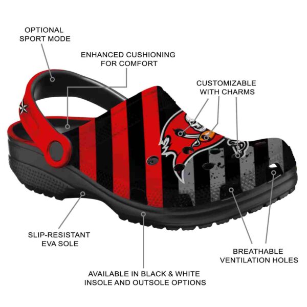 personalized tampa bay buccaneers star spangled graphic crocs new arrival