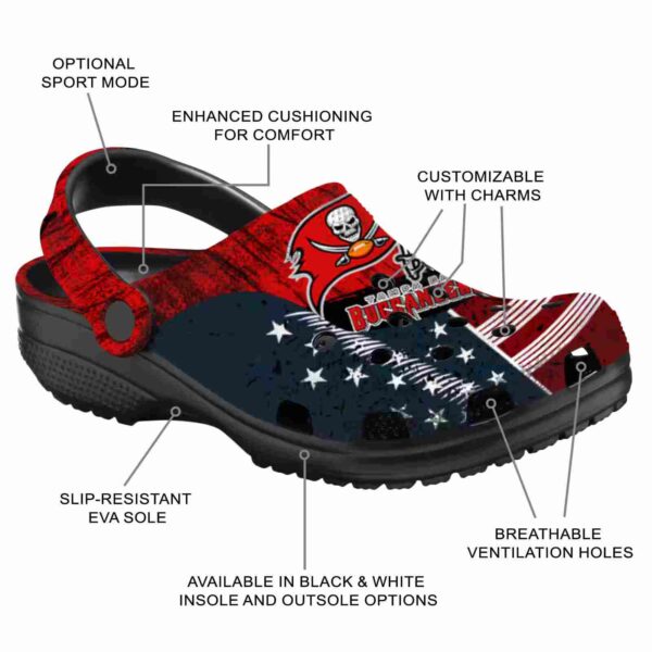 personalized tampa bay buccaneers star spangled side pattern crocs new arrival