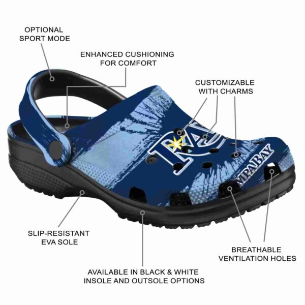 personalized tampa bay rays paint splatter graphics crocs new arrival