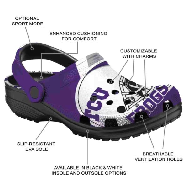 personalized tcu horned frogs football helmet crocs new arrival