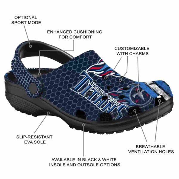 personalized tennessee titans contrasting stripes crocs new arrival